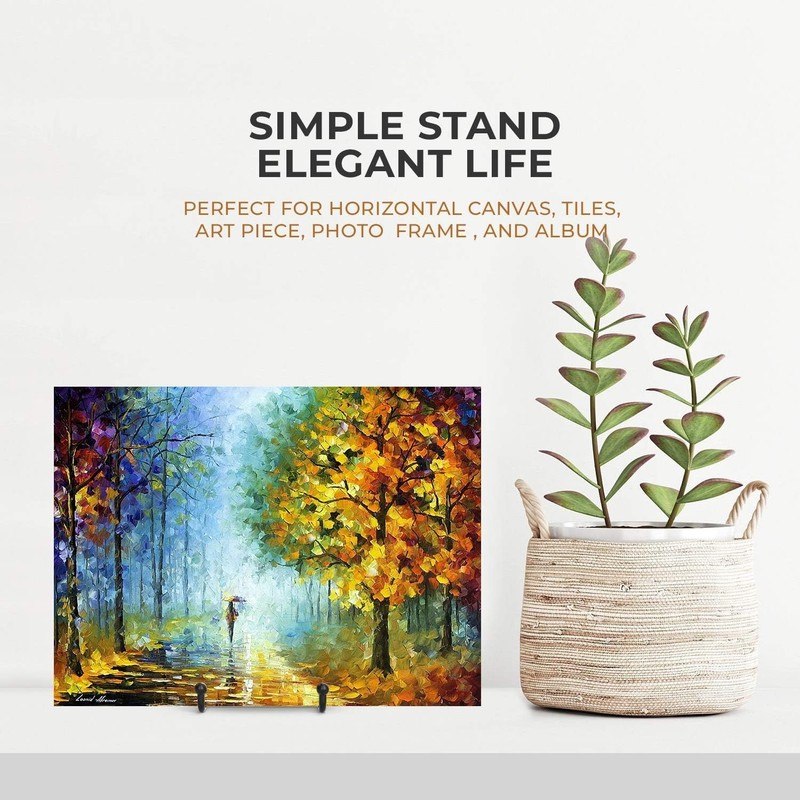 Versatile 2-Pack Metal Plate and Photo Easel - 6-Inch Elegant Display Stands gallery