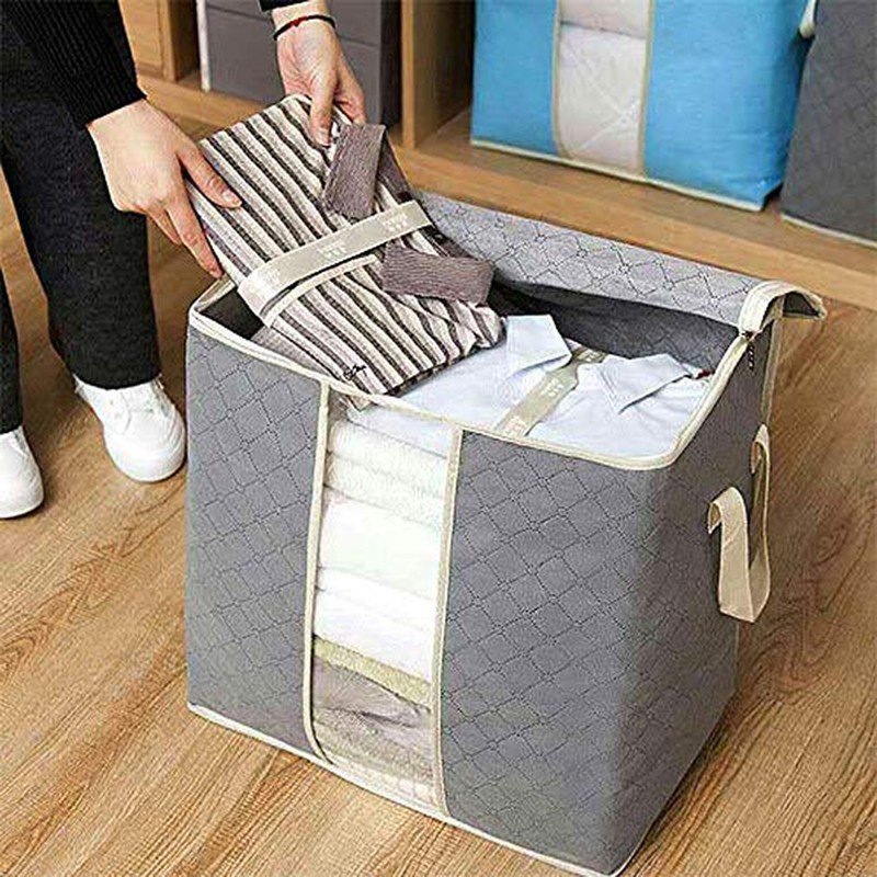 Szxc 2 Pack Foldable Erect Storage Bags Under Bed Closet Organizer 18 x 11 x ... gallery