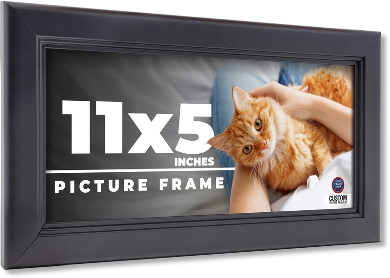 11×5 IN Frame Black Passaggi Solid Wood Picture Frame Width 1.5 Inches | Interio