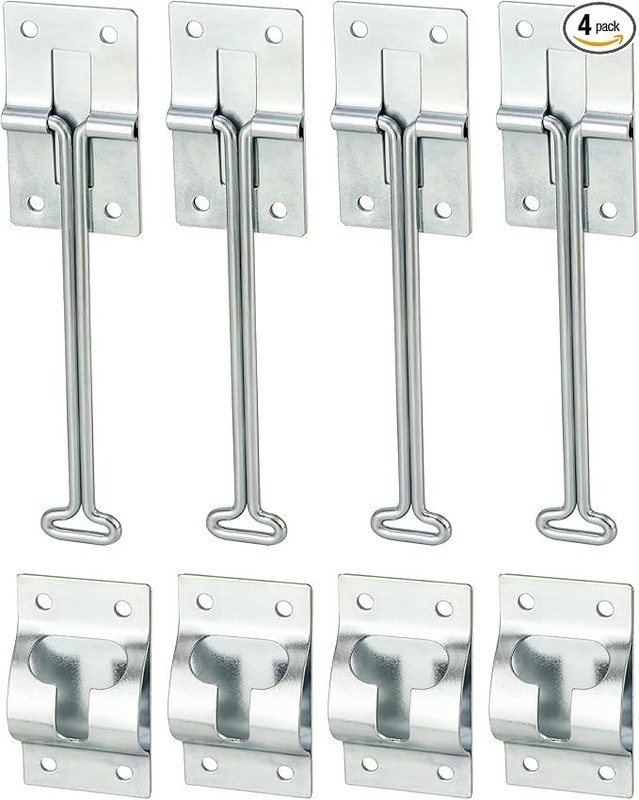 4 Pcs 6" All Metal T-Style Door Holder Entry Door Catches for RV 6 Inch 4 Pack