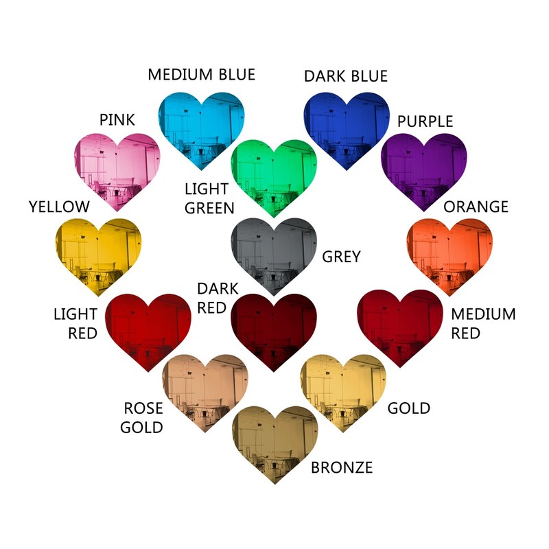 25 Pack 2″ Heart Shaped Mirror Acrylic Pieces for Arts and Crafts