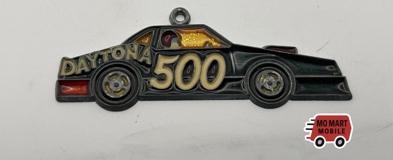 Daytona 500 NASCAR Vintage Stained Glass Sun Catcher Car Driver