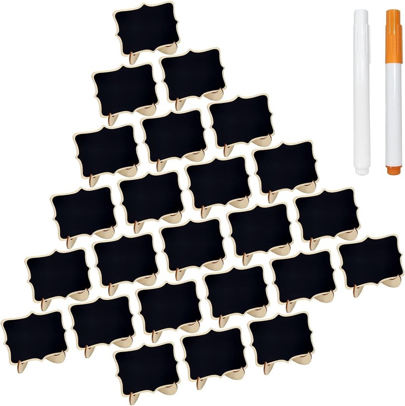 Mini Chalkboards Signs for Food Wedding Message Event Decorations 24 Pcs gallery