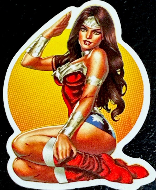 WONDER WOMAN STICKER✨🌟💋⭐️❤️‍🔥⭐️💋🌟✨2 1/2” X 2”✨GLOSSY✨SEXY✨WONDERFUL✨❤️💫