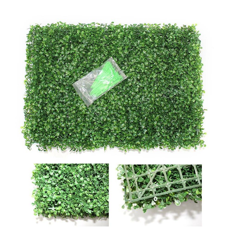 12Pcs 23.6x15.7" Artificial Hedge Mat Fence Fake Plant Grass Wall Garden Panels gallery
