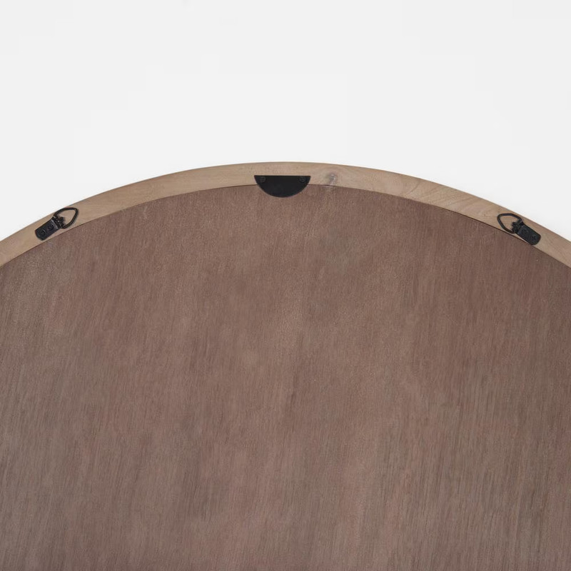 Gambit 1 In. W X 49 In. H round Light Brown Wood Frame Wall Mirror gallery