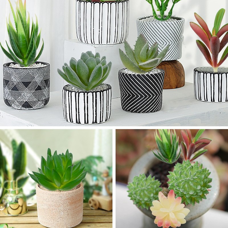 18pcs Artificial Succulent Plants Realistic Unpotted Fake Succulents Mini Faux gallery