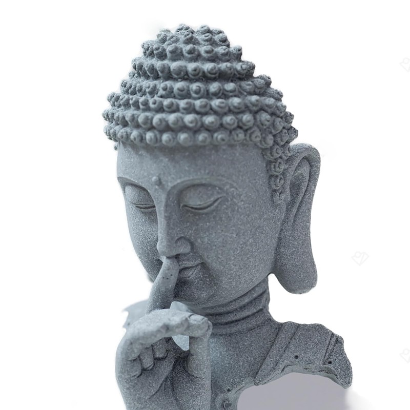 Tiwhdni Buddha Statue for Home Decor,Meditation Figurine 7.87 inches, Cyan gallery