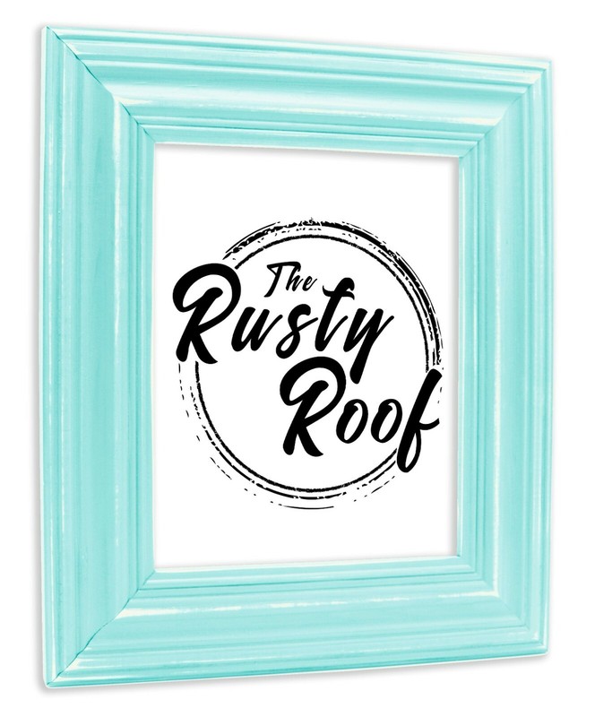 Distressed Walden – Wide Distressed Robin Egg Picture Frame – Solid Wood