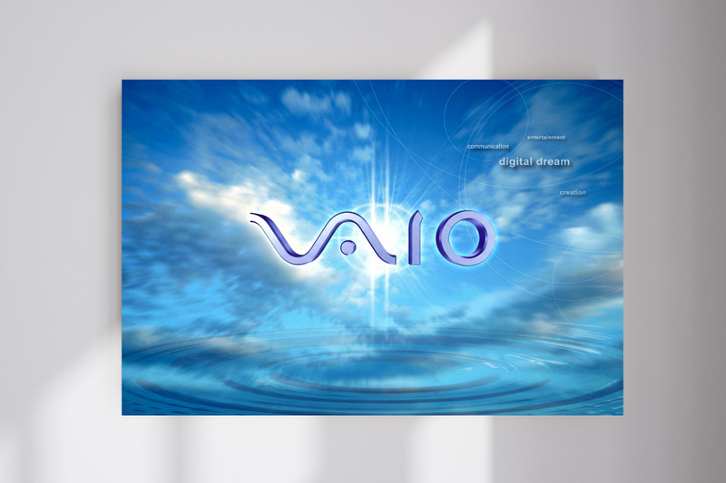Vaio Digital Dream Sony Frutiger Aero Home Decor Wall Poster Photo Print