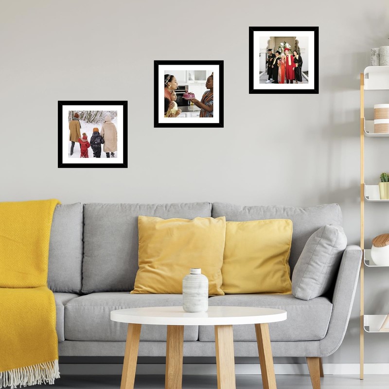 JCJMY 10x10 Picture Frame With Mat, Display 8x8 With Mat or 10x10 Without, Wo... gallery