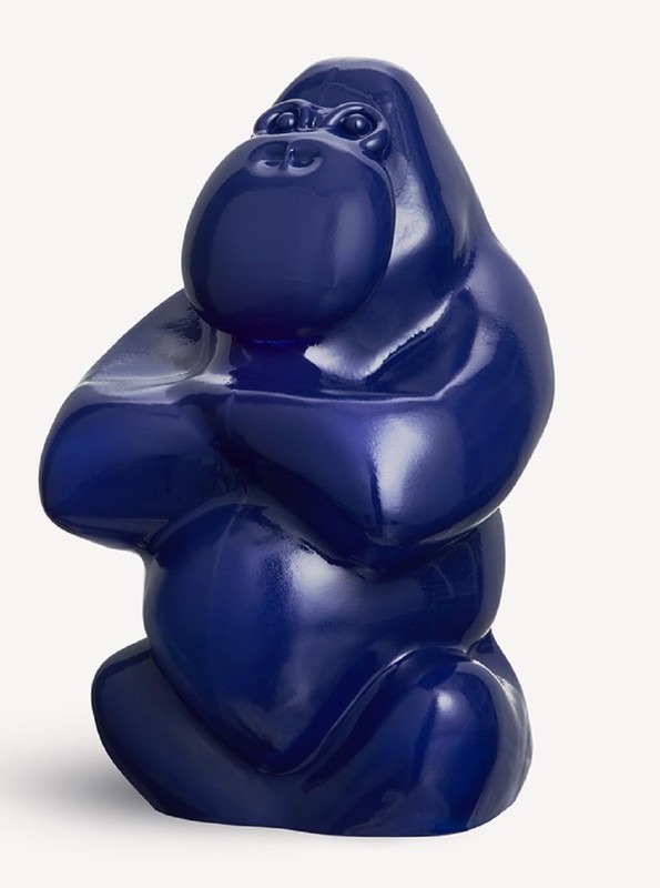 Kosta Boda Gabba Gabba Hey Blue Gorilla Glass Sculpture Ludvig Löfgren Sweden gallery