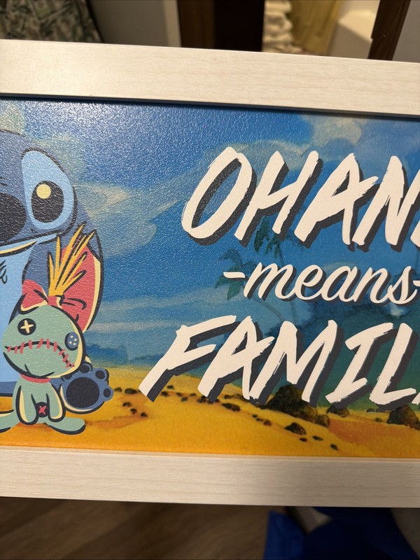 Lilo & Stitch Sign Ohana Means Family Wooden Wall Decor Art gallery