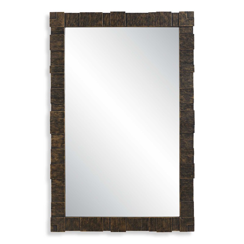 Uttermost Bustelo 08236 Dark Bronze Rectangle Mirror 30×45