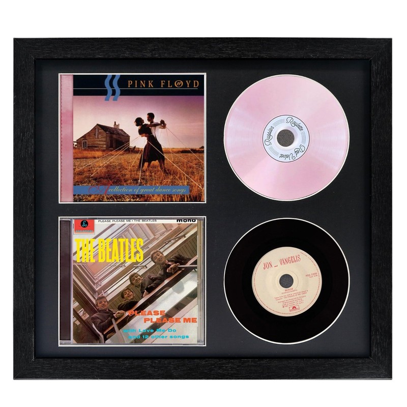 Double CD Frame with Booklet - Display Case for 2 CDs & CD Box, Wall Mountable gallery