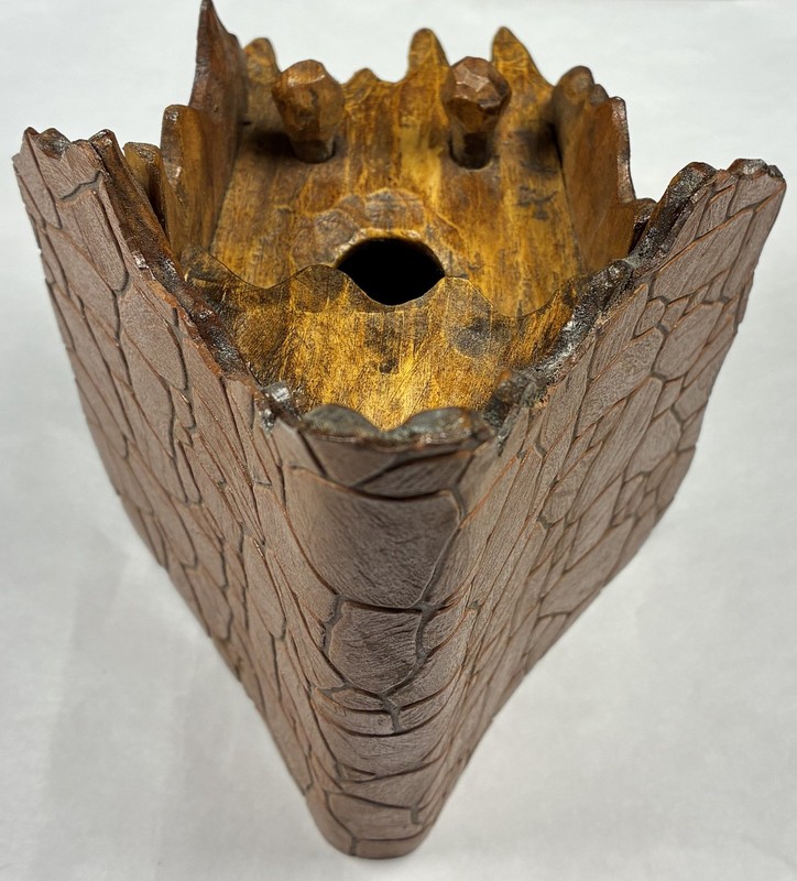 WOODEN BIRDHOUSE KEYRING HOLDER. Handmade. 5"x8"x6". gallery