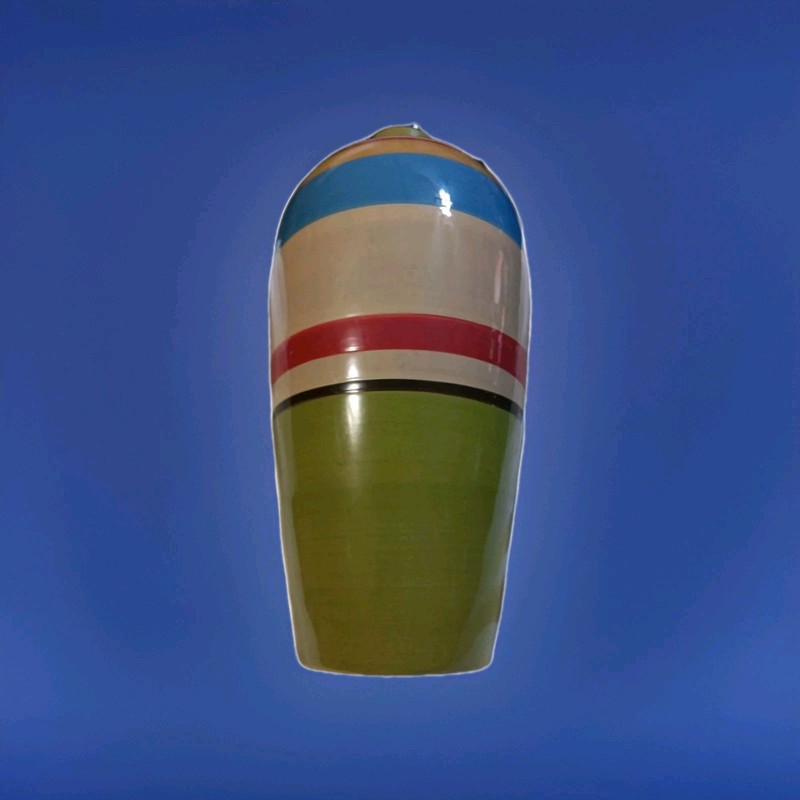 DEMDACO CROSSROADS VASE Aztec coloring Striped Green, Blue, Mustard, Red, Beige gallery