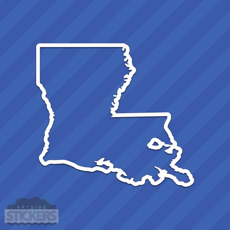 Louisiana LA State Outline Vinyl Decal Sticker