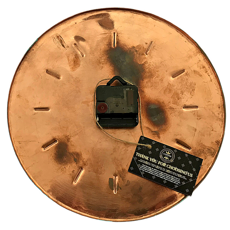 Handmade Rusty Patina Copper Wall Clock Farmhouse Mid Century Modern Wall Decor gallery