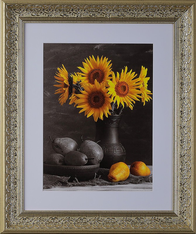 Custom Matted Picture Poster Frame & Mat 2-1/2" Silver Victoria 1556 16x20 24x36 gallery