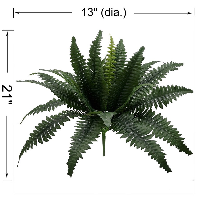 Artificial Fern Bush for Indoor Decor, Green Foliage Plant, No Pot Included gallery