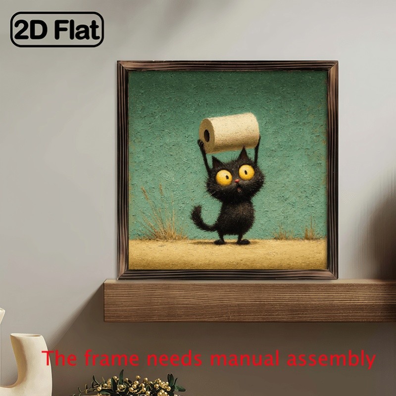 Playful Cat Roll Paper Rustic Vintage Farmhouse Decor for Bathroom Toilet Gift gallery
