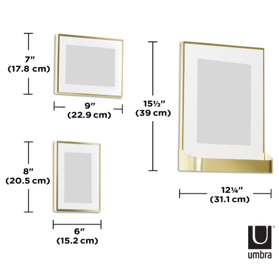 Umbra Matinee Gallery Picture Frames S/4 4x6 5x7 8x10 #S9020 gallery