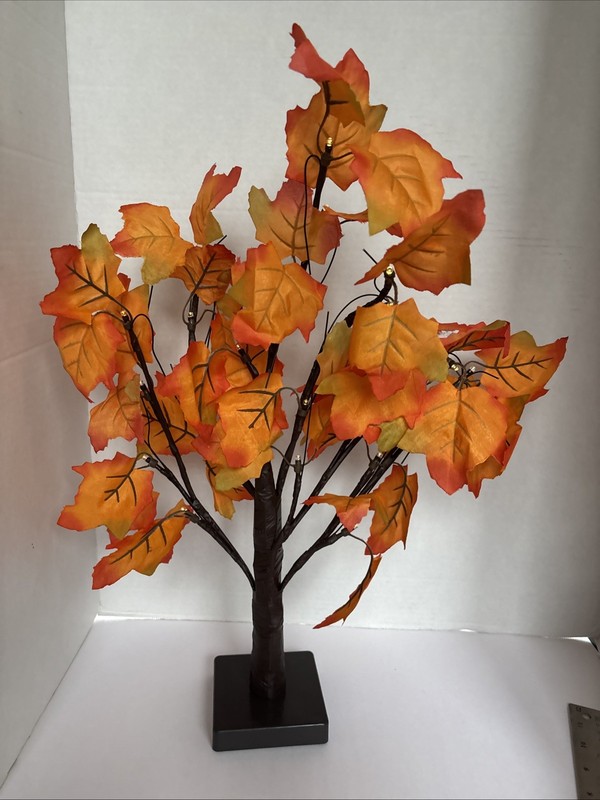2 FT Fall Tree with LED Light Light Up Tablet Shelf Fall Thanksgiving Maple