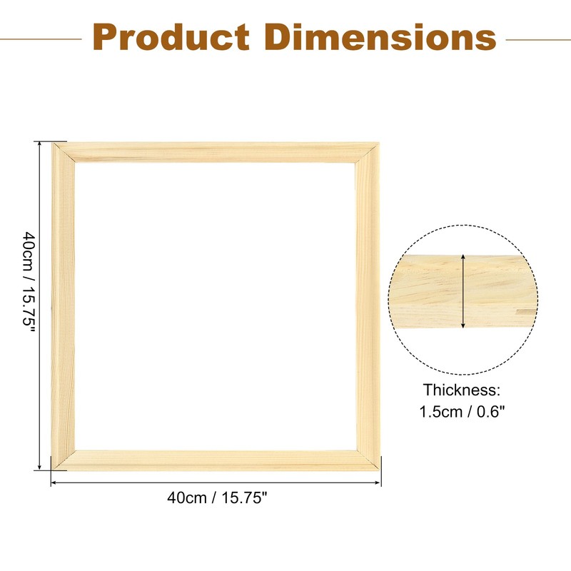 DIY Canvas Stretcher Bars, 15.75x15.75 Inch Removable Wooden Frames Kit gallery