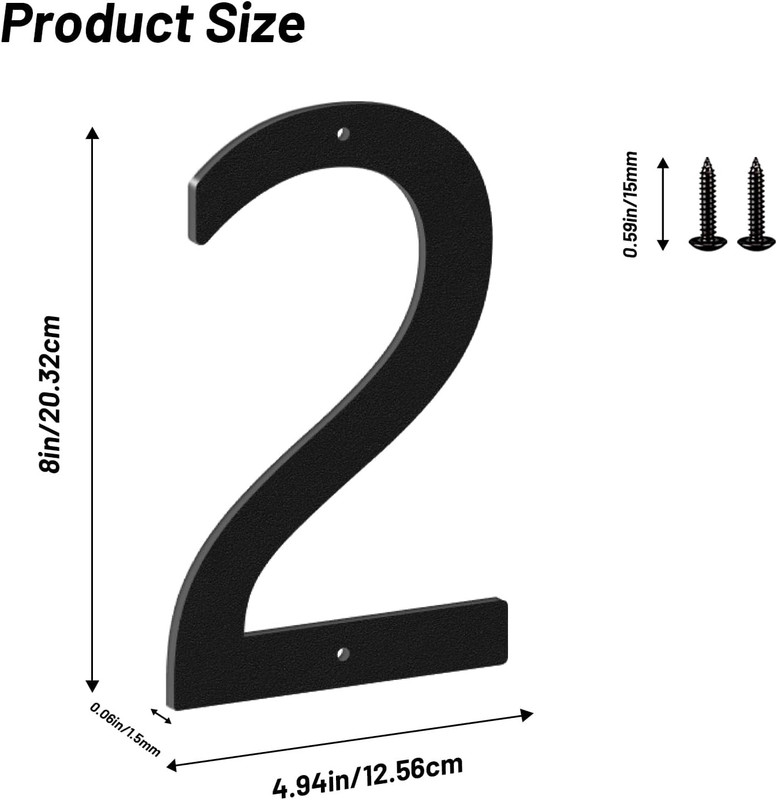 8 Inch House Numbers and Metal Letters for Outdoor Signs, House Numbers for Outs gallery