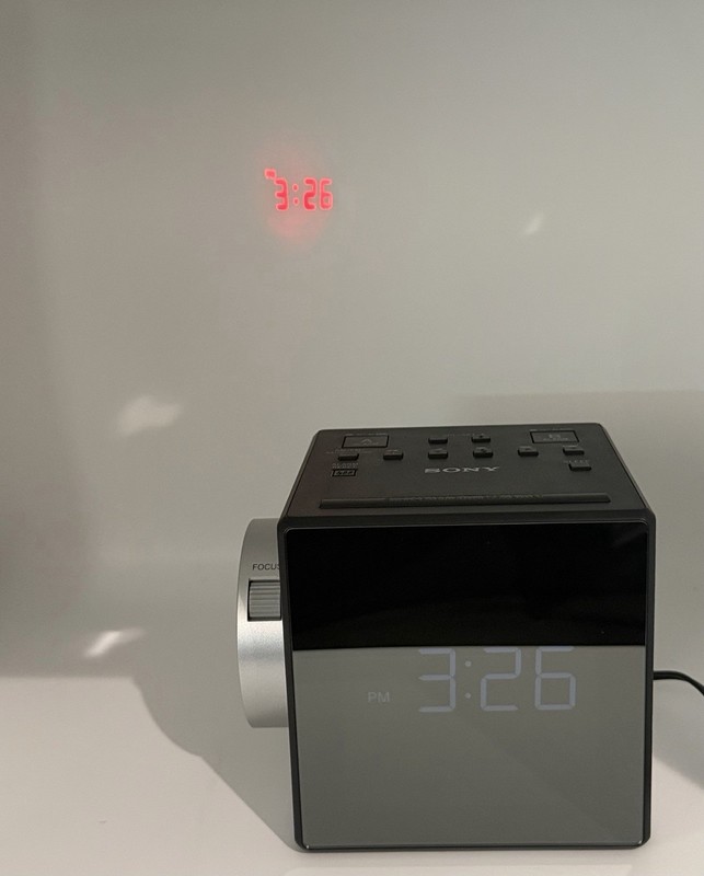 Sony FM/AM Clock Radio Alarm With Time Projection. Model iCF-C1PJ A3 gallery