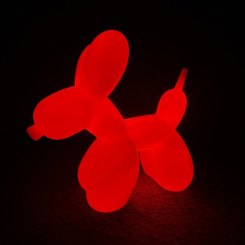Desktop Balloon Dog Mood Night Light Red 7.5” Tall