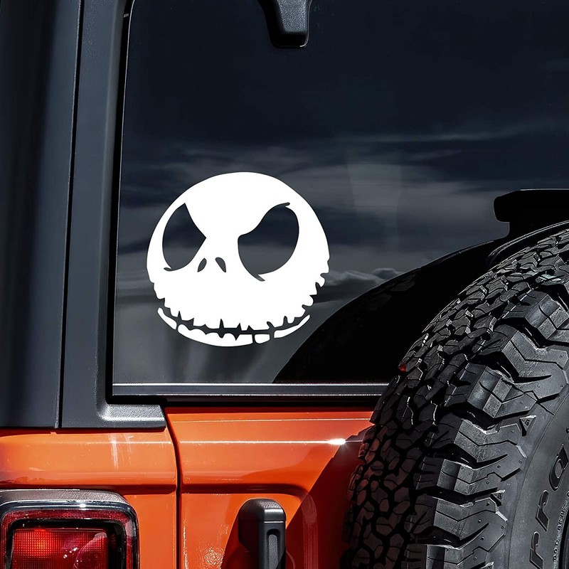 Jack – Nightmare Before Christmas Jack Skellington White Vinyl Decal car truck