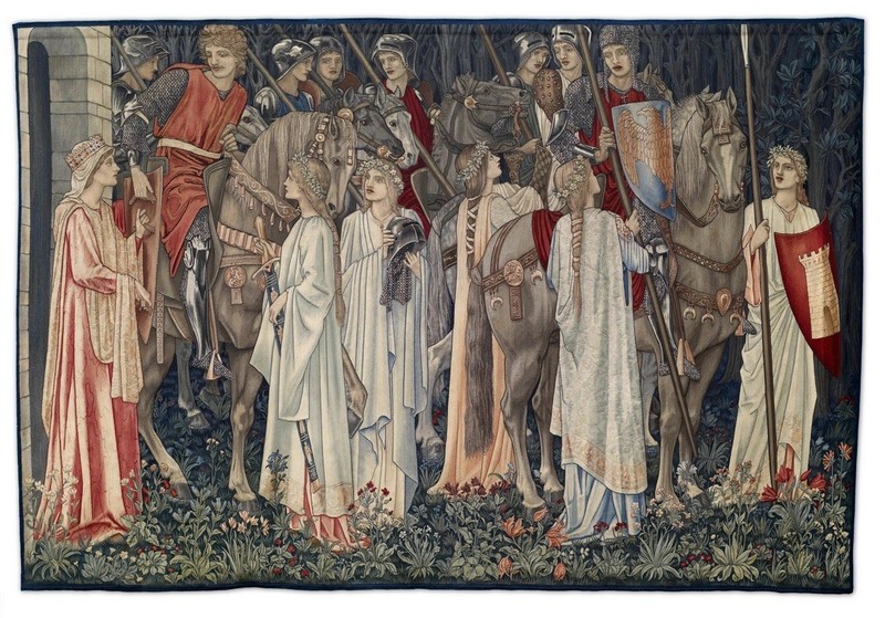 “Departure Of The Knights” Large Tapestry 49” X 65” Made In Belgium