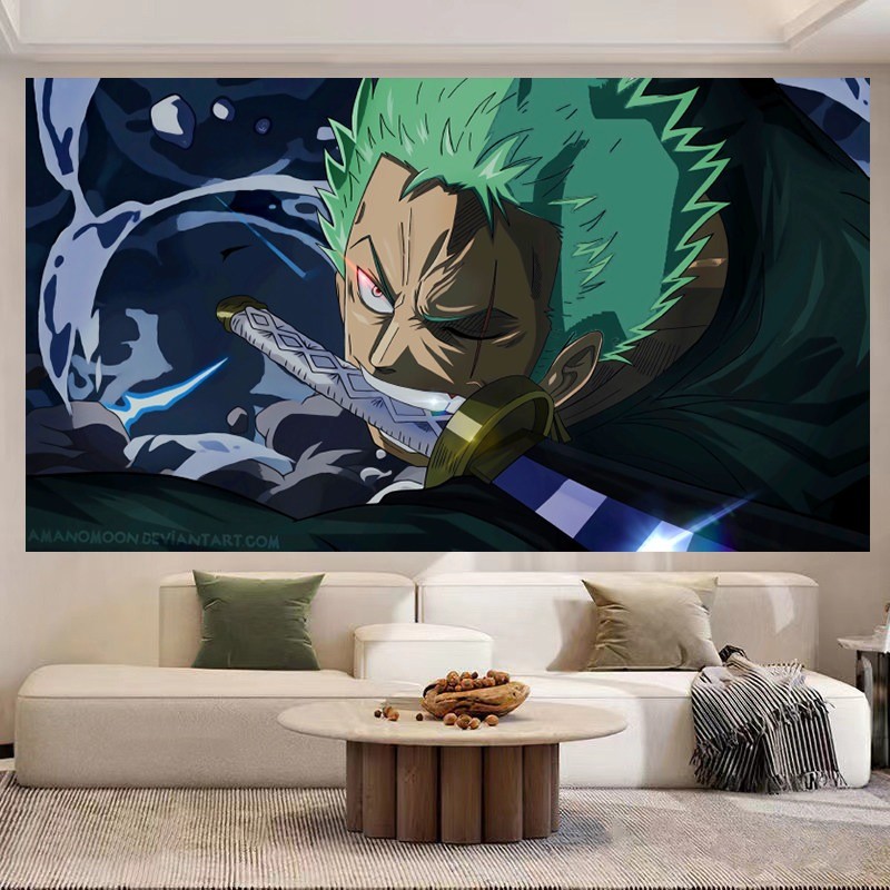 ONE PIECE Background Cloth Hanging Cloth Dynamic Comic Cloth Luffy Tapestry