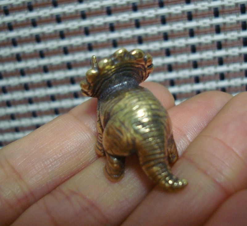 Vintage Style Solid Brass Copper Ancient Monoclonius Dinosau Figurine Statue gallery