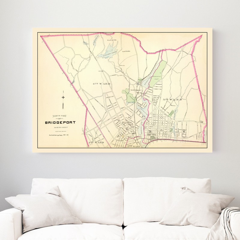 Old Map of Bridgeport, CT 1893 - Vintage Bridgeport Connecti gallery