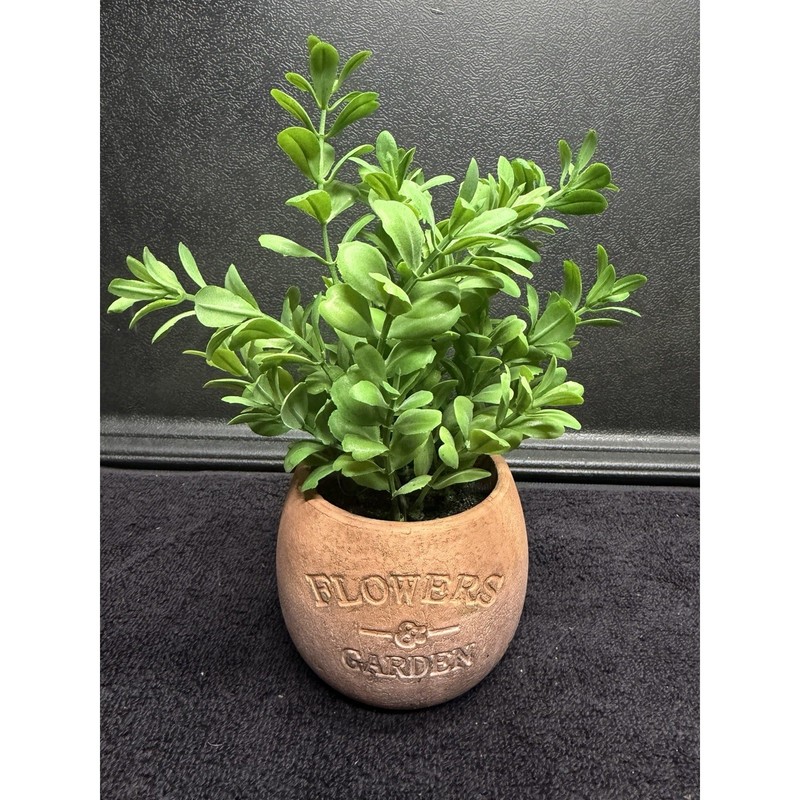 Pure Garden Set of 3 Artificial 8 inch Greenery Plants in Flowers Garden Pots gallery