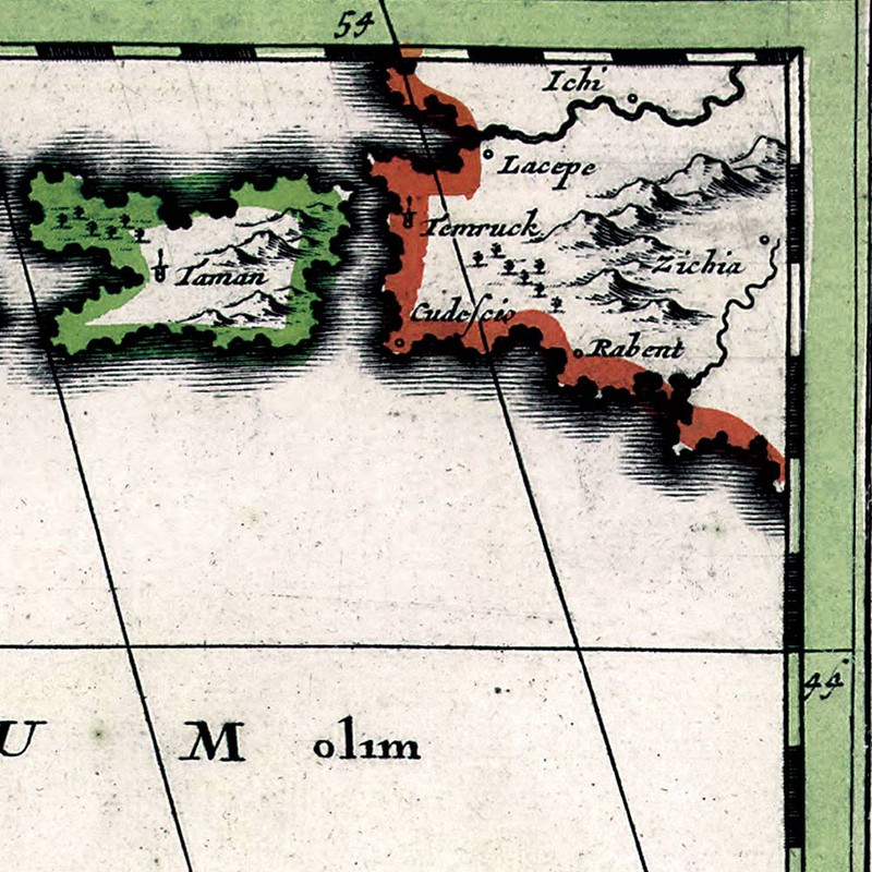 1695 Mare Mediterraneum Old World Exploration MAP Vintage Repro Print 24x60 gallery