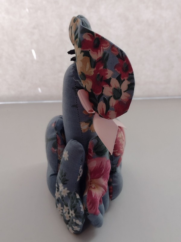 Vintage Dog Floral Stuffed Animal Home Décor Approximately 6" Tall gallery