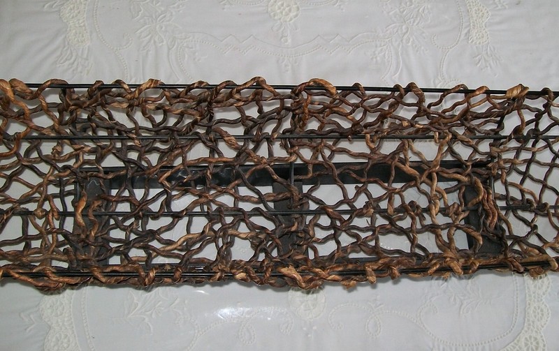 Long Twisted Rattan Table Centerpiece Basket Wood Base gallery
