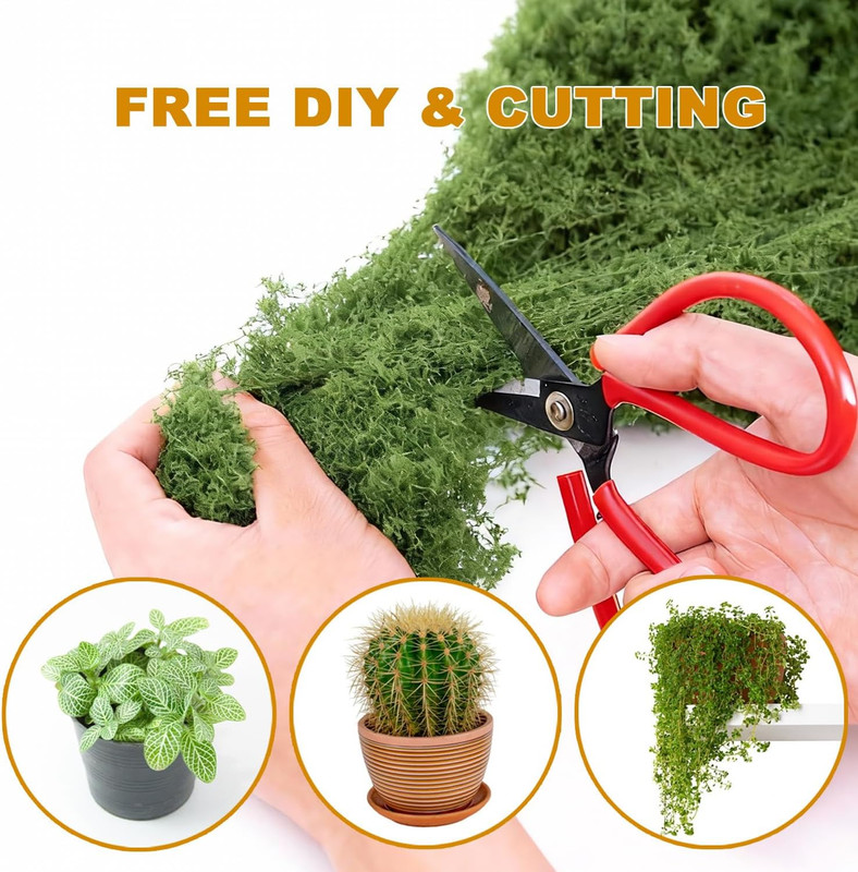 300 Grams Fake Green Moss for Crafts, Decorative Artificial Faux Moss for Plants gallery