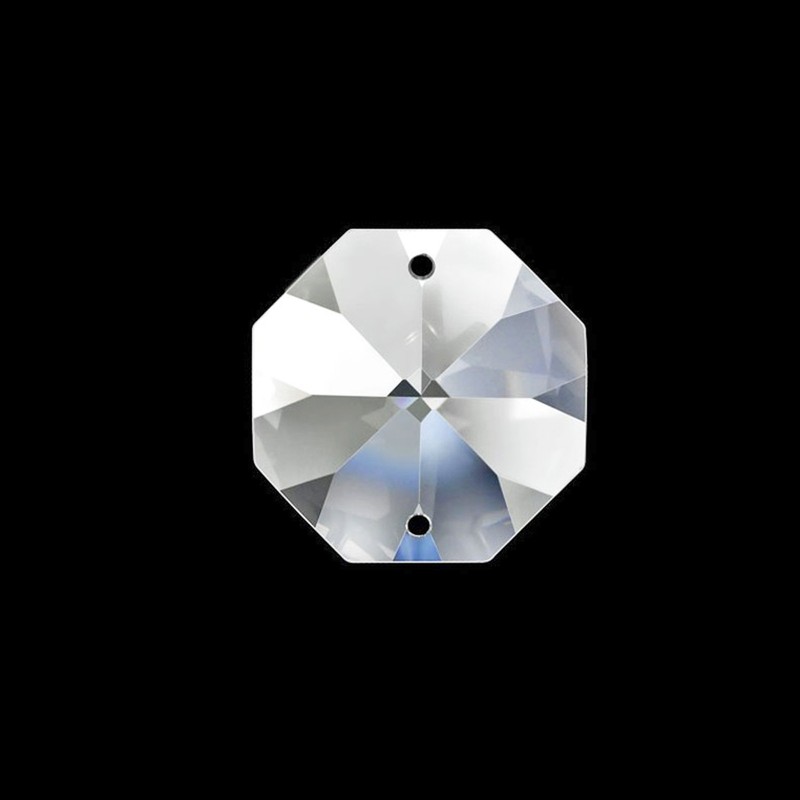 Clear Asfour Crystal Octagon Wholesale Prism (Box of 2000) 14mm #1080 (2-hole)