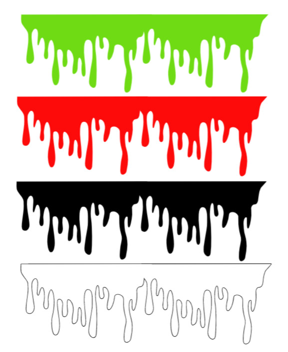 Dripping Vinyl Paint Slime Blood Ooze Sticker Decal Colors 2 sizes gallery