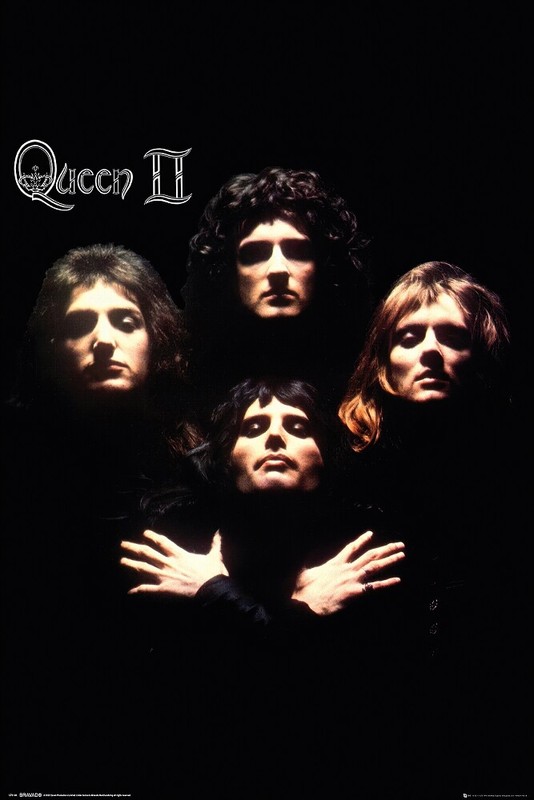 Queen – Music Poster (Album Cover – Queen II – Faces – Bohemian Rhapsody)