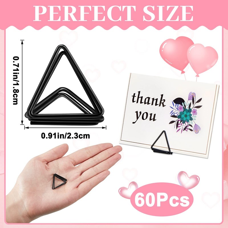 60 Pieces Table Number Holder Place Samll Triangle Shape Name Numbers Table P... gallery