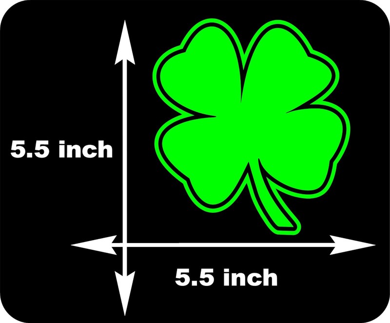 (2) FOUR LEAF CLOVER Vinyl Decal Die Cut Sticker Lucky Irish Car 5.5" x 5.5" gallery