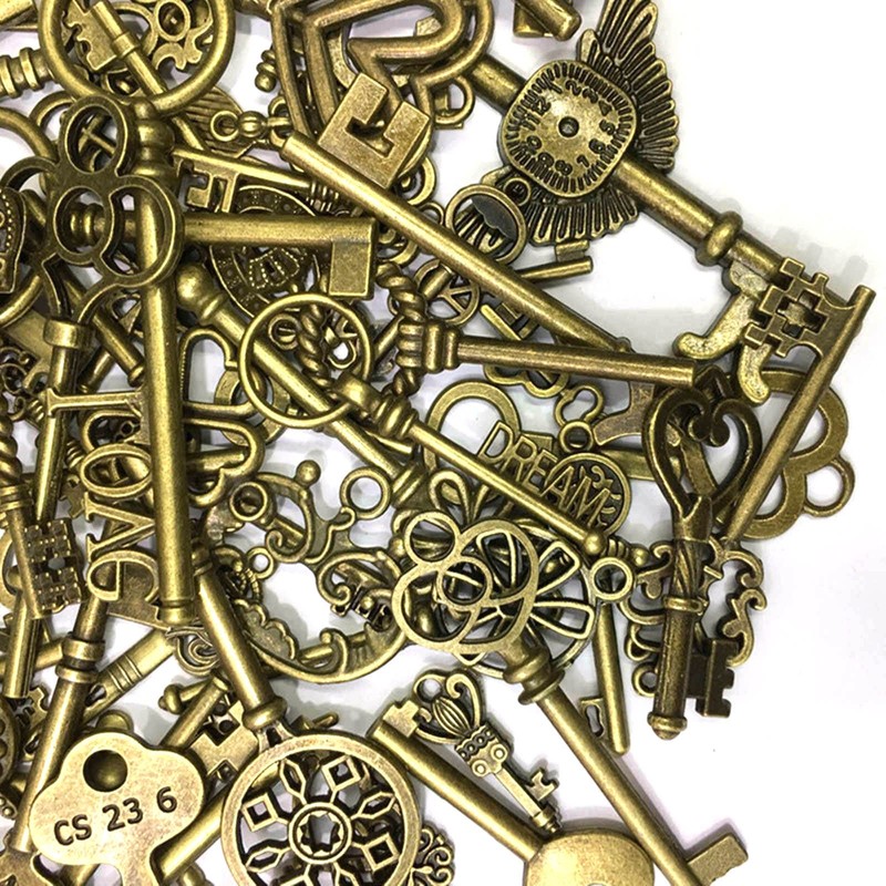 Mixed Skeleton Keys Crown Shape Heart Shaped Birthdays Gift Bracelet Pendant gallery