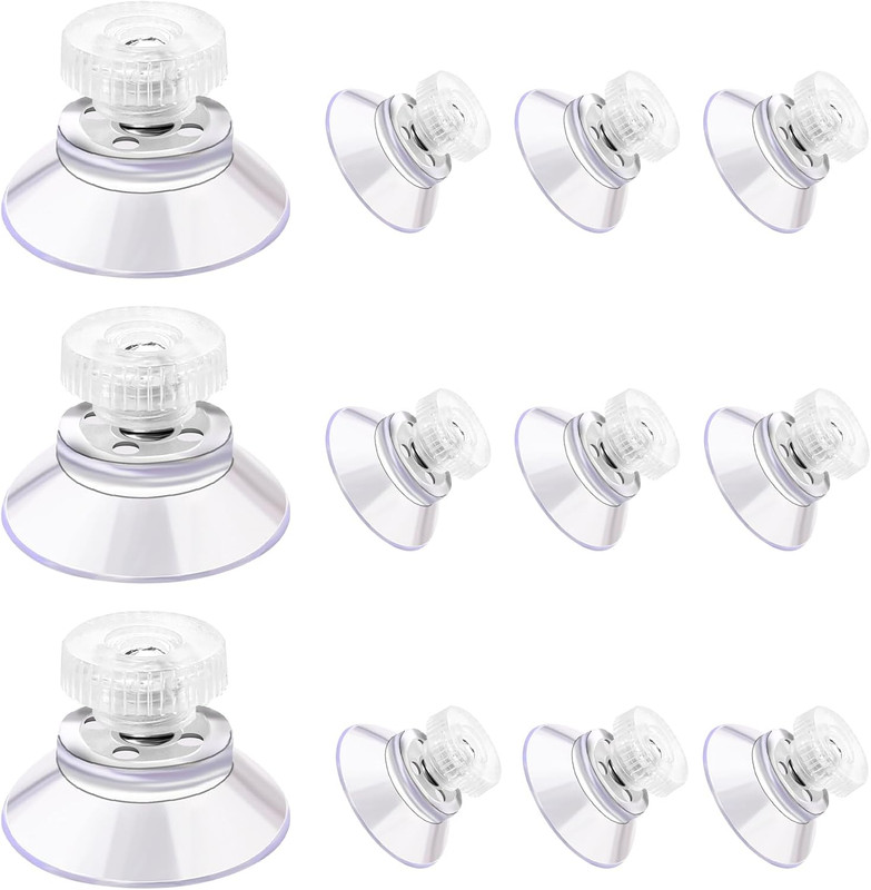 12 Pack Mini Suction Cups25mm/1 Cup with M5 Screw 1 Inch Clear