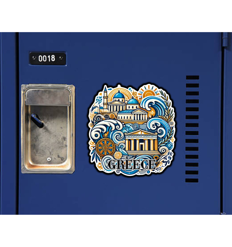 Greece Fridge Magnet or Laptop Sticker gallery